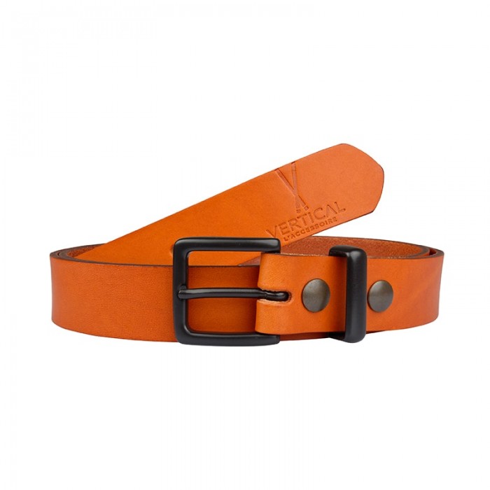 Vertical L’accessoire Ceinture Cuir Véritable Camel Boucle Colorée