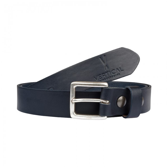 vertical l’accessoire Ceinture cuir véritable noir boucle colorée