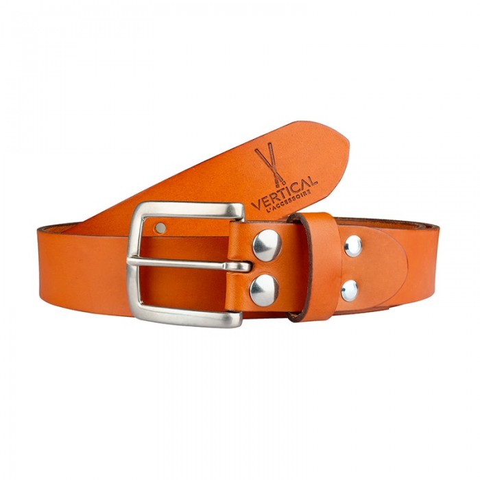 vertical l’accessoire Ceinture large cuir véritable camel
