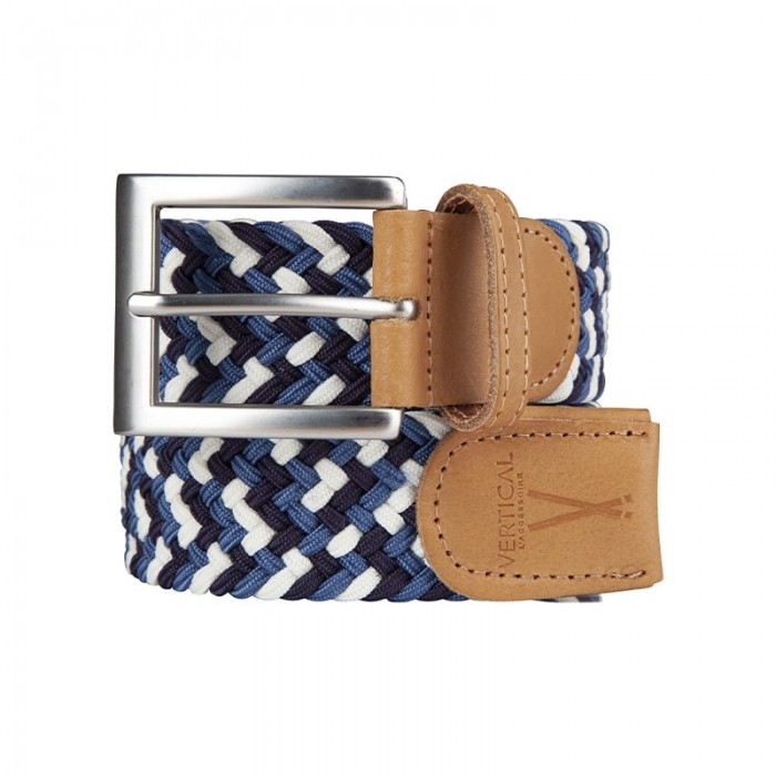 vertical l’accessoire Ceinture tressée bleu bleu blanc