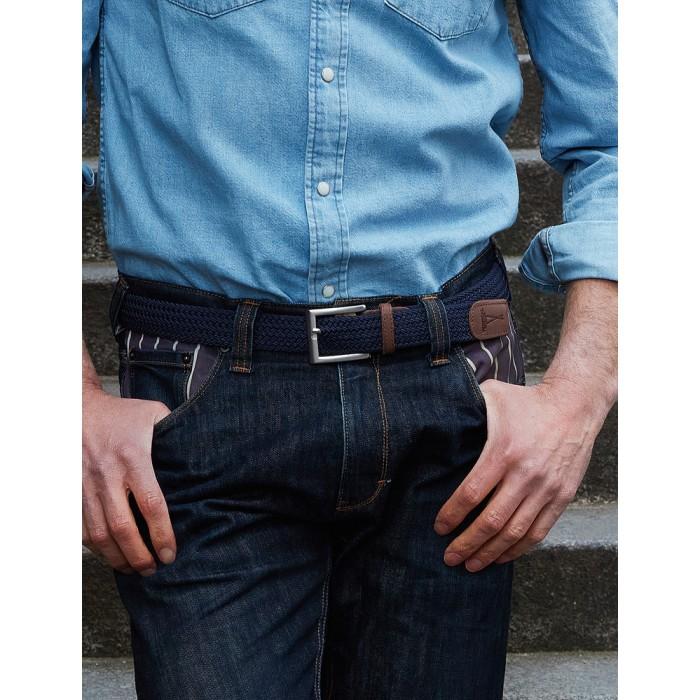 Vertical L’accessoire Ceinture Tressée Bleu Marine H/F