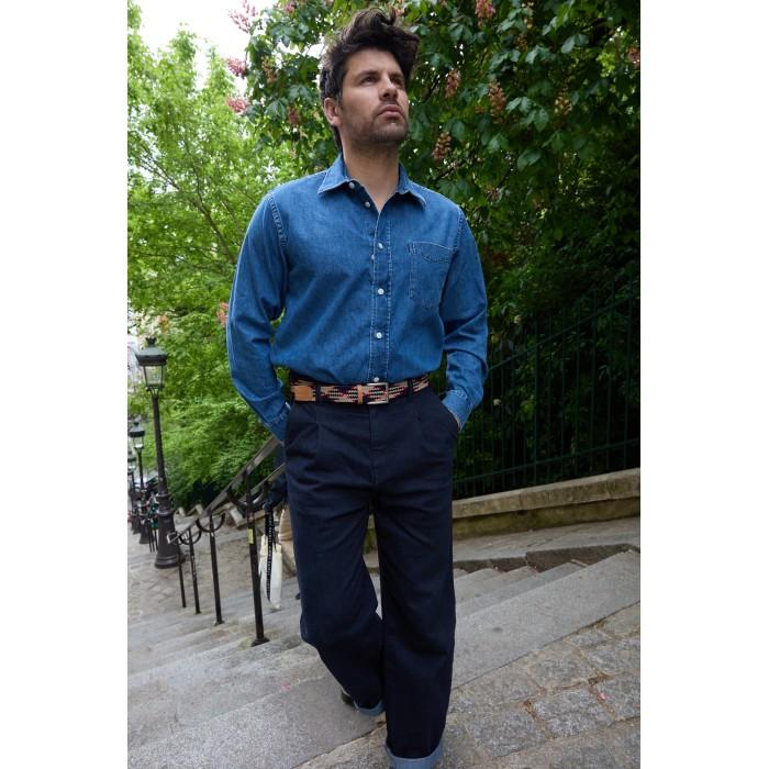 Vertical L’accessoire Ceinture Tressée Bleubeigerouge H/F