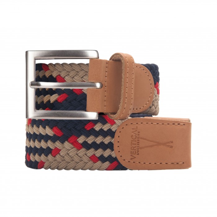 vertical l’accessoire Ceinture tressée Bleubeigerouge H/F