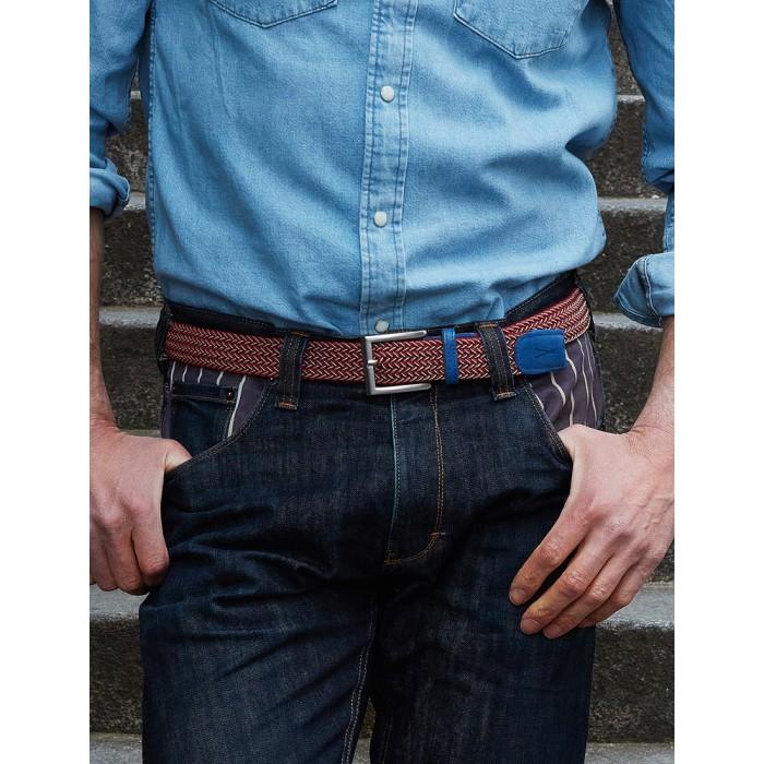 Vertical L’accessoire Ceinture Tressée Bordeaux Blanc