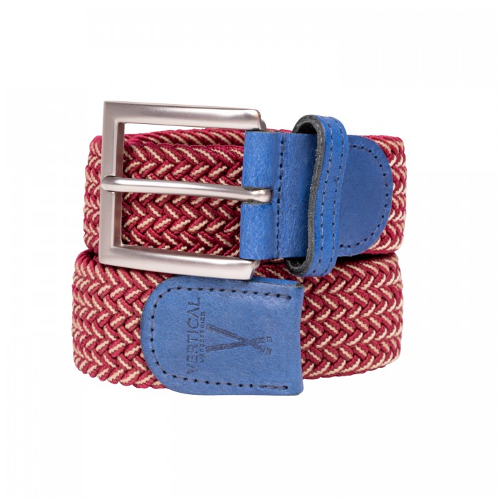vertical l’accessoire Ceinture tressée bordeaux blanc