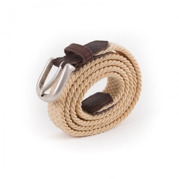 vertical l’accessoire Ceinture tressée fine beige marron