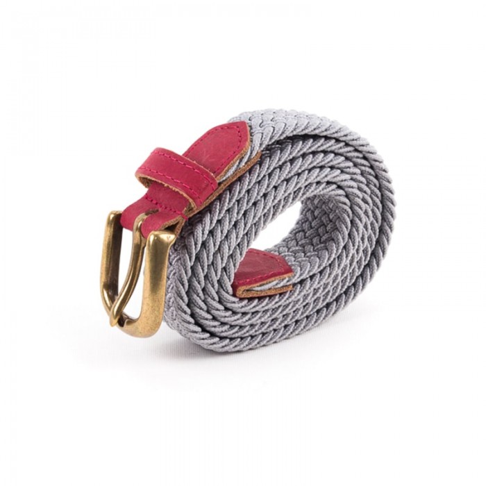 vertical l’accessoire Ceinture tressée fine gris bordeaux