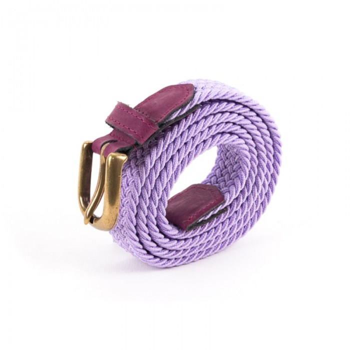 vertical l’accessoire Ceinture tressée fine mauve bordeaux
