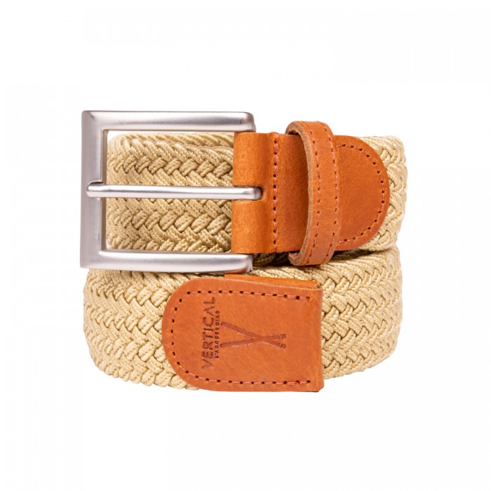 vertical l’accessoire Ceinture tressée jaune moutarde H/F