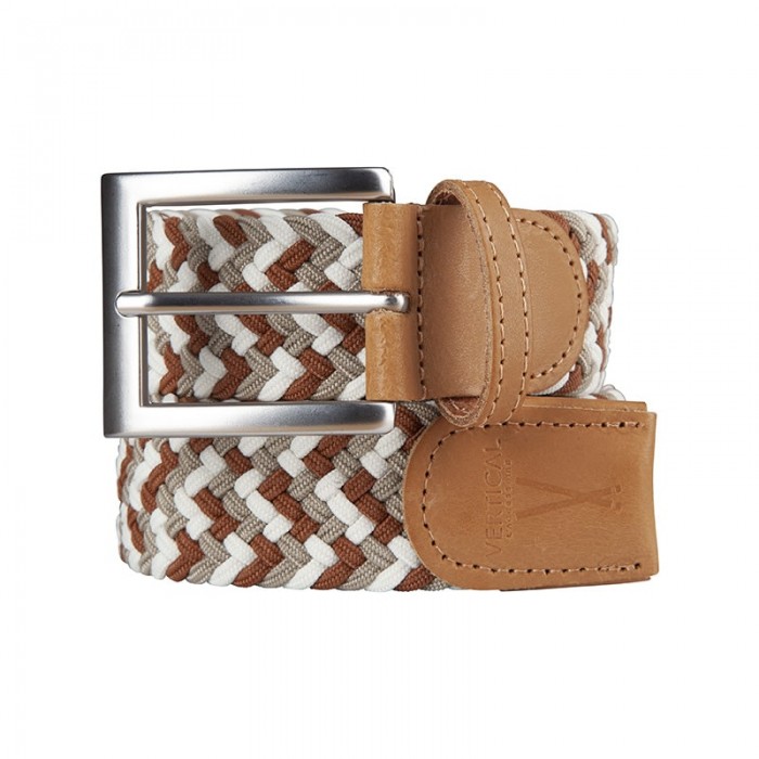 vertical l’accessoire Ceinture tressée marron blanc marron