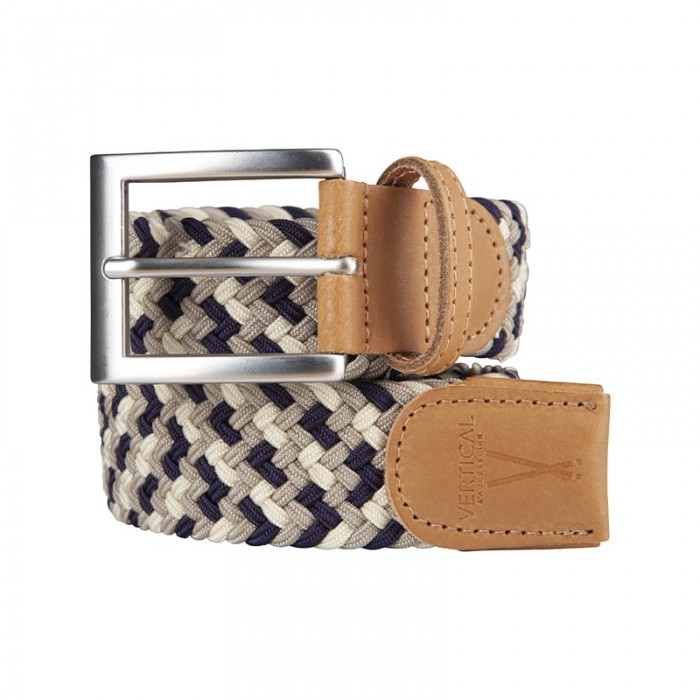 vertical l’accessoire Ceinture tressée marron bleu beige