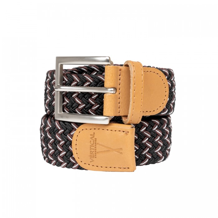 vertical l’accessoire Ceinture tressée noir rouge H/F