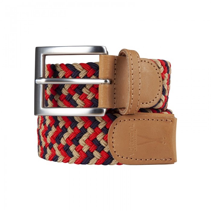 vertical l’accessoire Ceinture tressée rouge bleu jaune