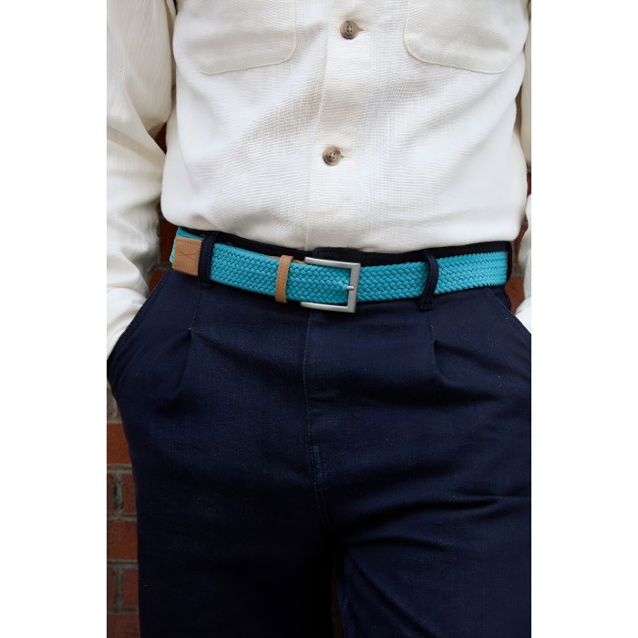 Vertical L’accessoire Ceinture Tressée Turquoise H/F