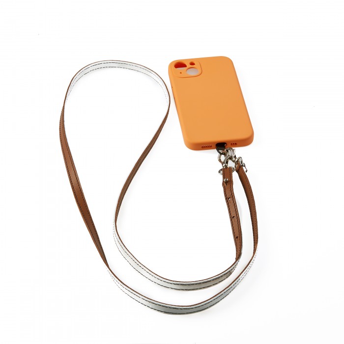 vertical l’accessoire Lanière de téléphone cuir Blanc Skyline Lion