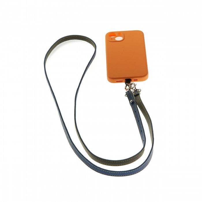 vertical l’accessoire Lanière de téléphone cuir Curi Gris Denim