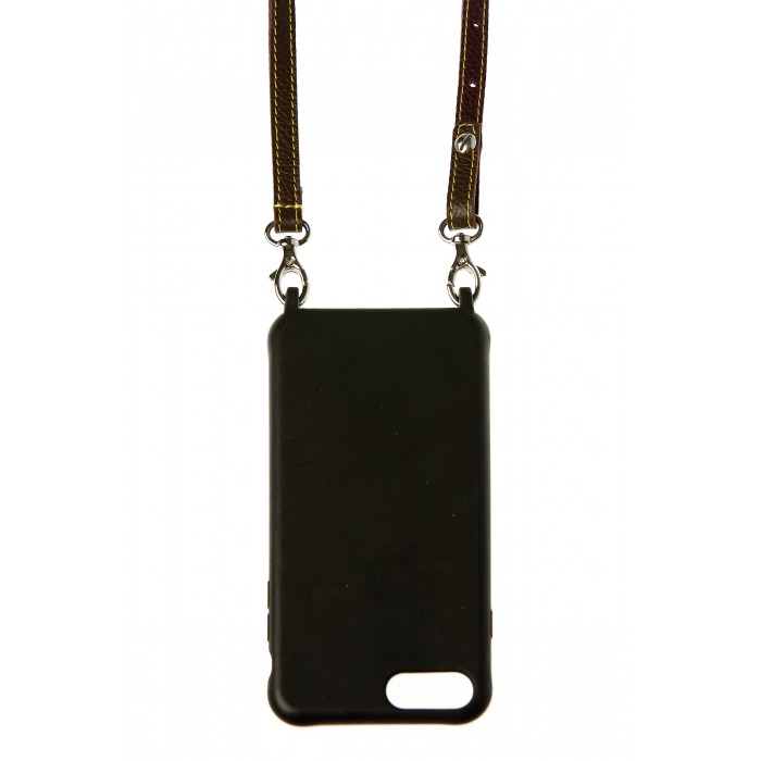 Vertical L’accessoire Lanière De Téléphone Cuir Noir Noir