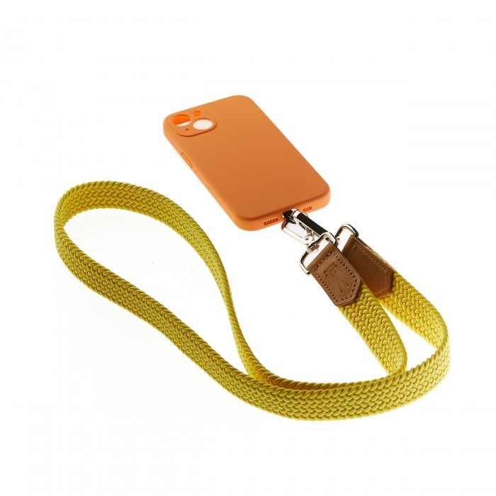 vertical l’accessoire Lanière de téléphone tressée Jaune