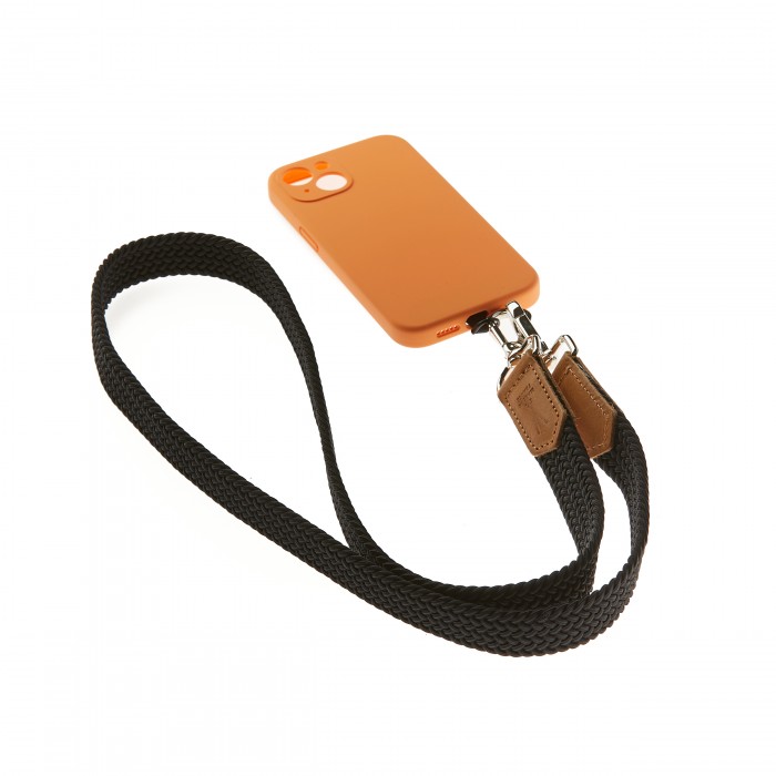 vertical l’accessoire Lanière de téléphone tressée Noir