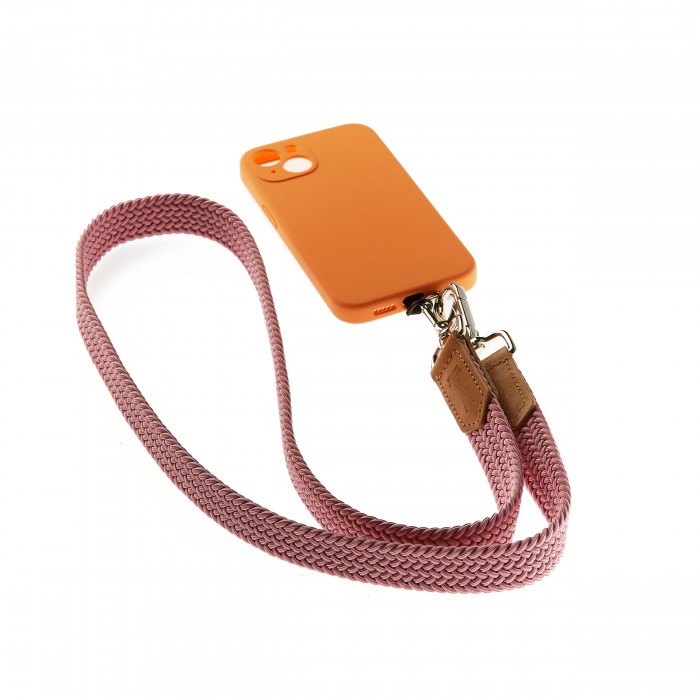 vertical l’accessoire Lanière de téléphone tressée Rose