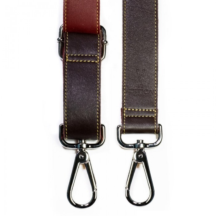 Vertical L’accessoire Lanière Premium De Téléphone Bordeaux Marron