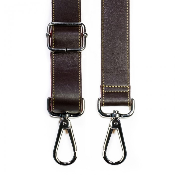 vertical l’accessoire Lanière premium de téléphone bordeaux marron