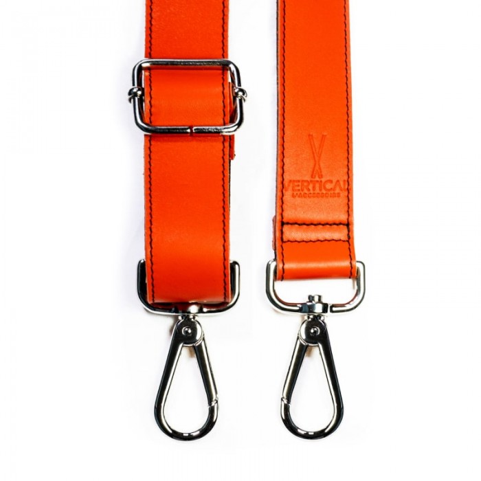 Vertical L’accessoire Lanière Premium De Téléphone Noir Orange Vif
