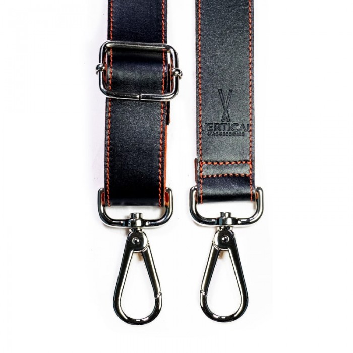 Vertical L’accessoire Lanière Premium De Téléphone Orange Noir