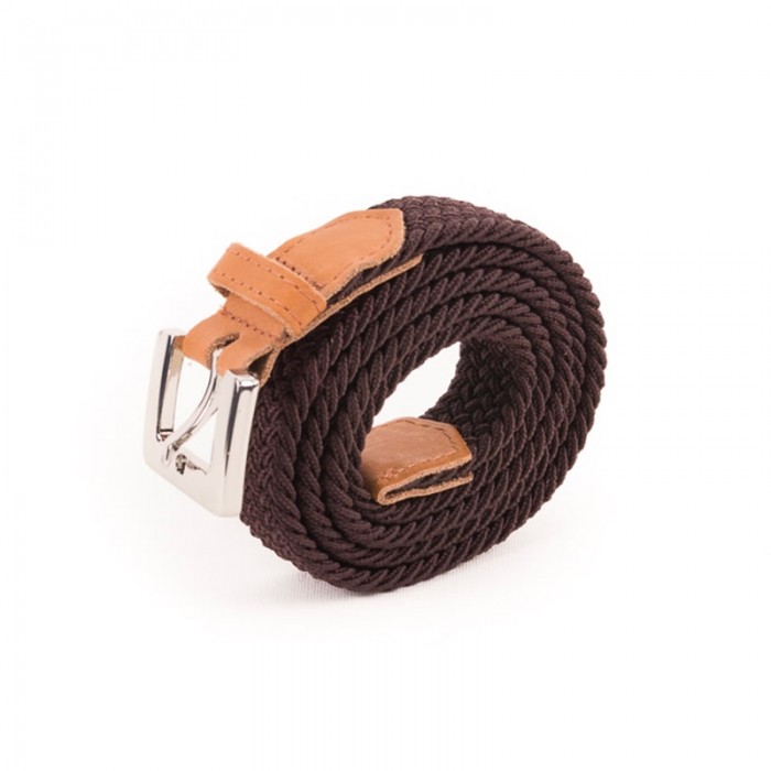 vertical l’accessoire Ceinture tressée fine marron