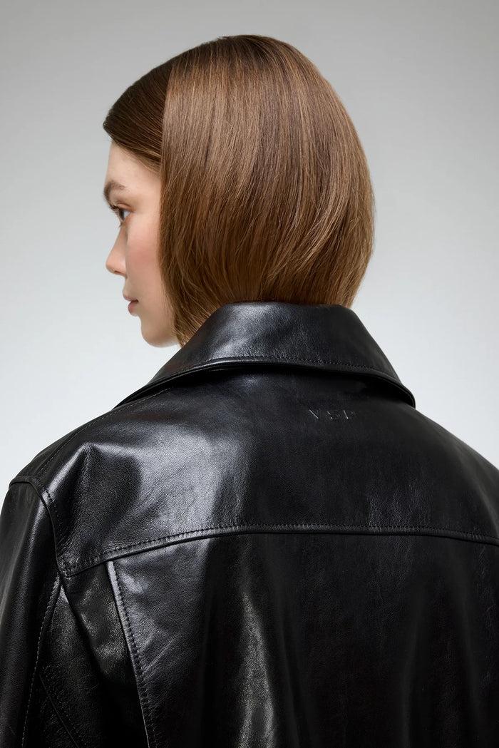Vespucci By Vsp Ada - Veste En Cuir Noir