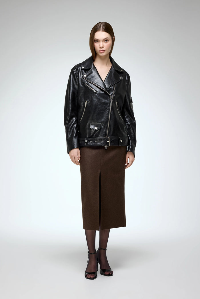 vespucci by vsp Ada - Veste en cuir Noir