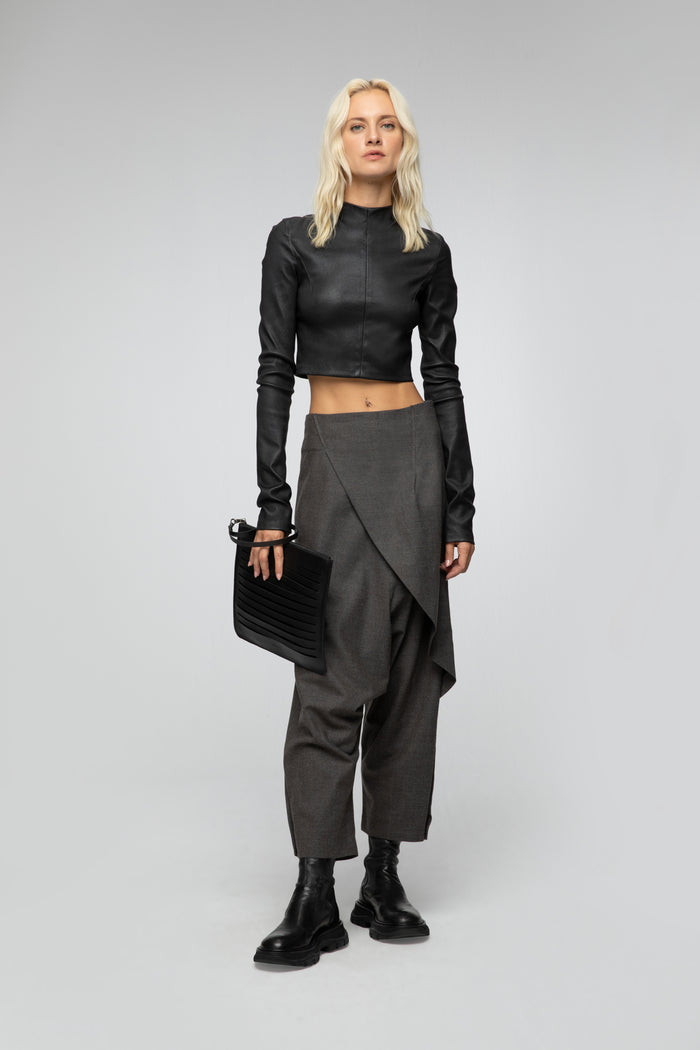 Vespucci By Vsp Agata - Top En Cuir Noir