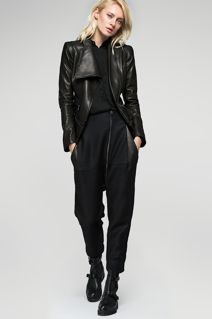 Vespucci By Vsp Alice - Veste En Cuir Noire