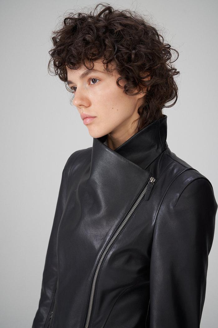 Vespucci By Vsp Alyson - Manteau En Cuir Noir