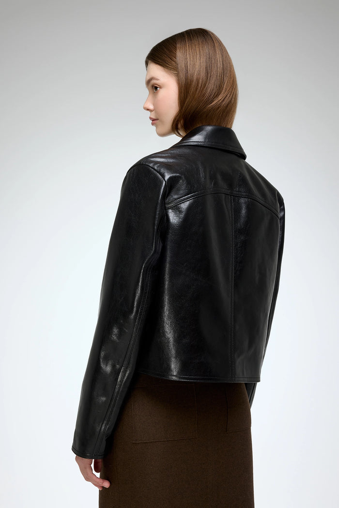 Vespucci By Vsp Amara - Veste En Cuir Noir