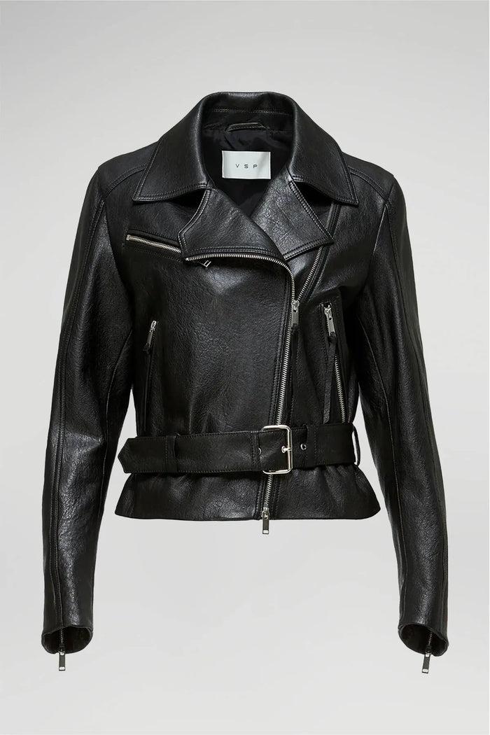 Vespucci By Vsp Amelia - Veste En Cuir Noir