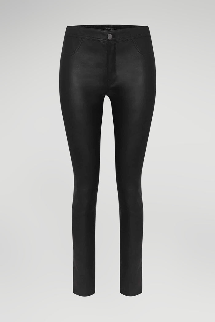 Vespucci By Vsp Anais - Pantalon En Cuir Noir