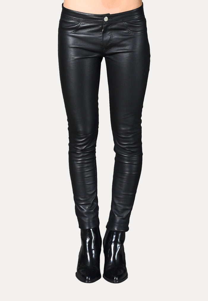 Vespucci By Vsp Anais - Pantalon En Cuir Noir