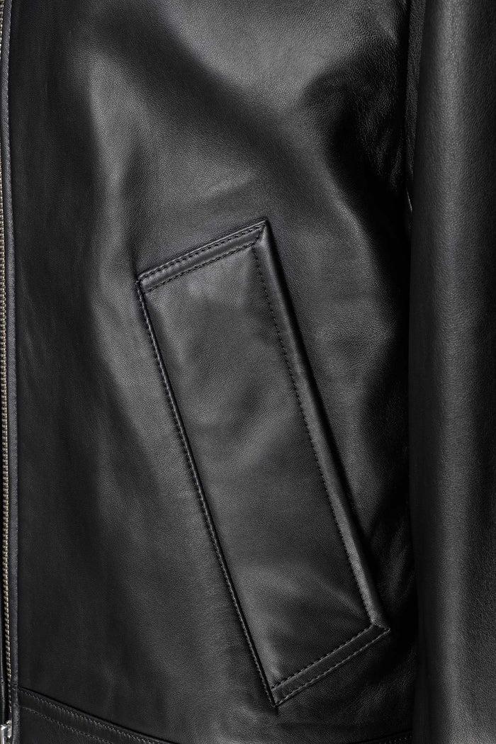 Vespucci By Vsp Black Leather Jacket