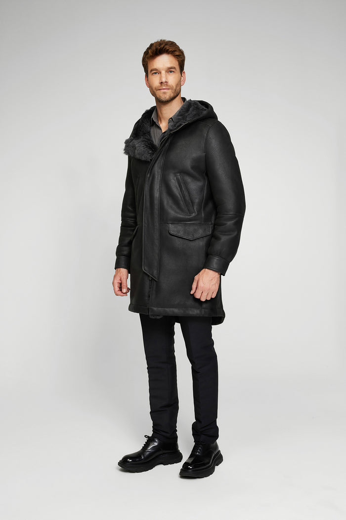 Vespucci By Vsp Bradley - Manteau En Peau Lainée