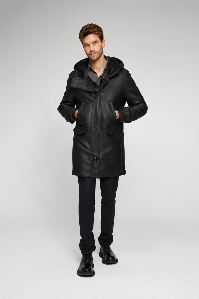 vespucci by vsp Bradley - Manteau en peau lainée