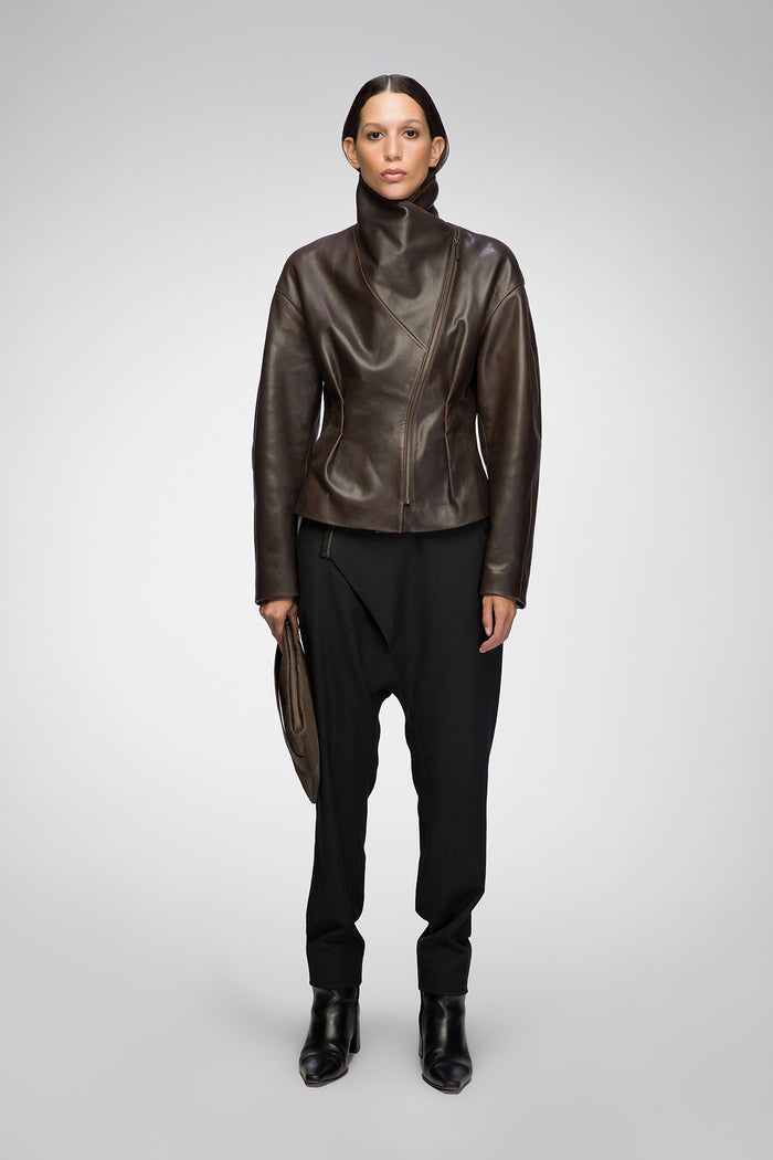 Vespucci By Vsp Briana - Veste En Cuir Marron