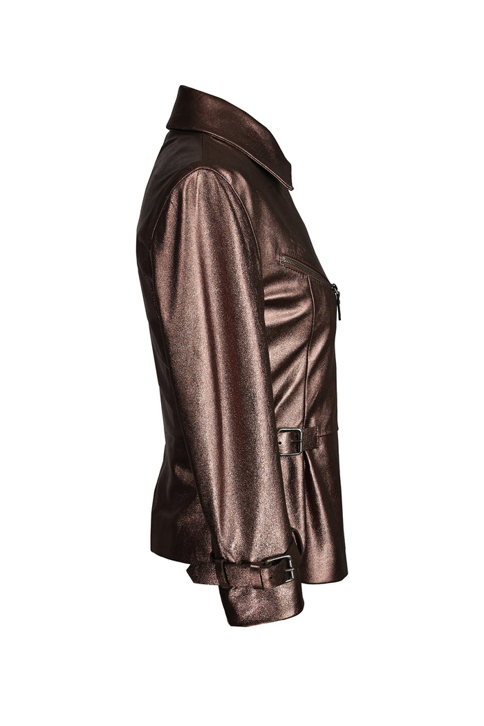 Vespucci By Vsp Brown Leather Jacket