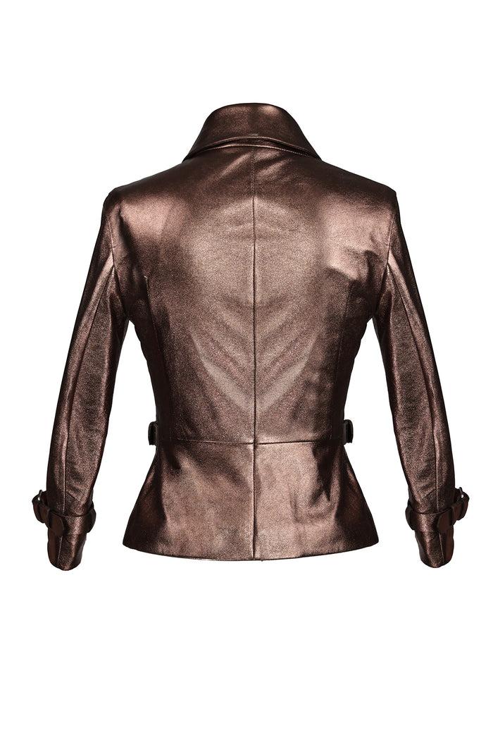 Vespucci By Vsp Brown Leather Jacket