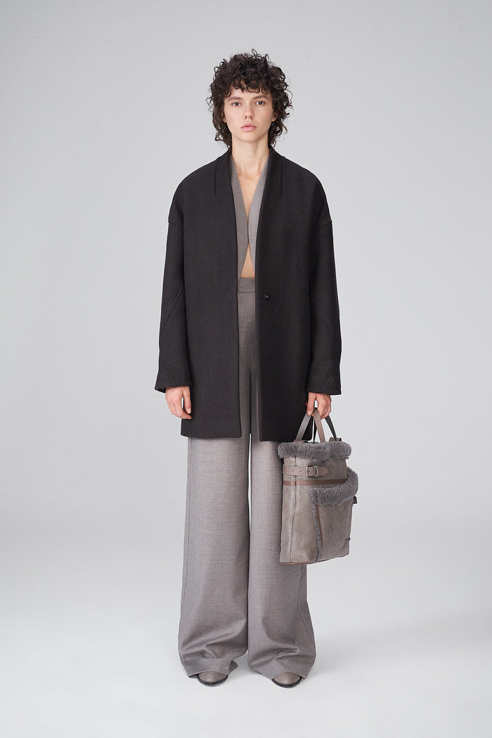 Vespucci By Vsp Crystal - Manteau En Laine Marron