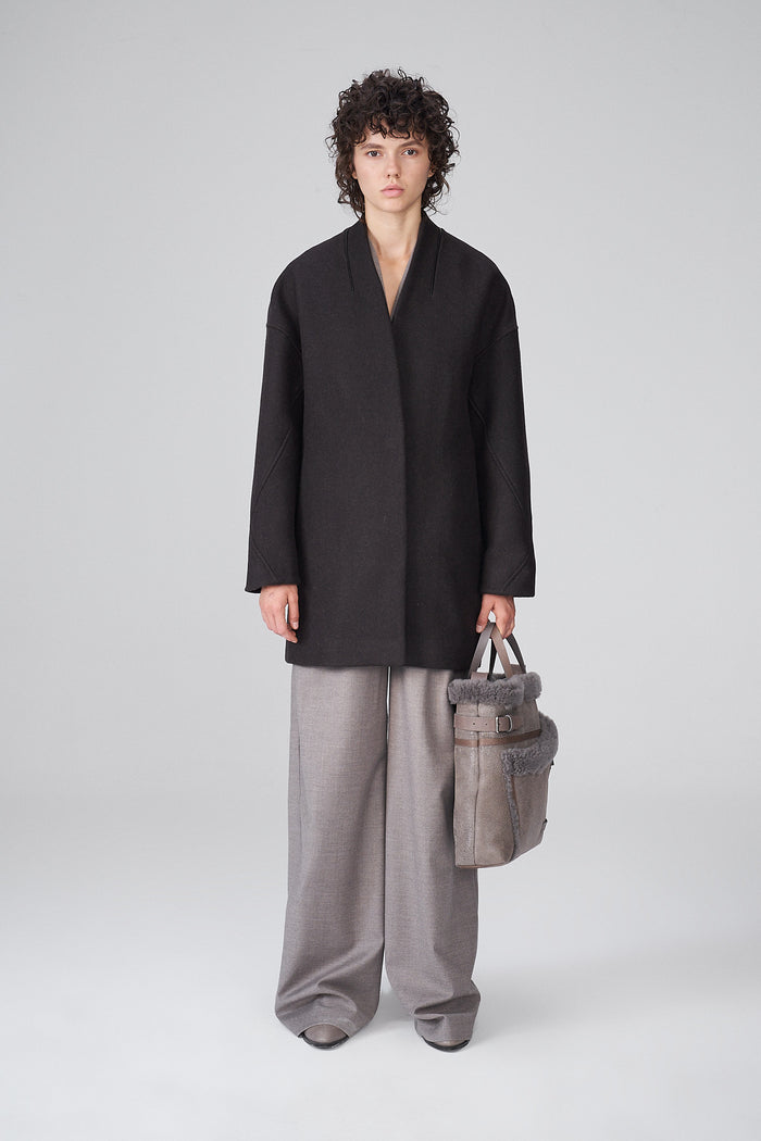 Vespucci By Vsp Crystal - Manteau En Laine Marron