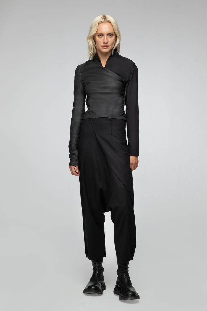 vespucci by vsp Dona - Top en cuir Noir