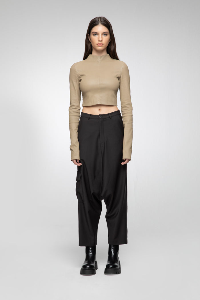 vespucci by vsp Dora - Pantalon en laine Noir