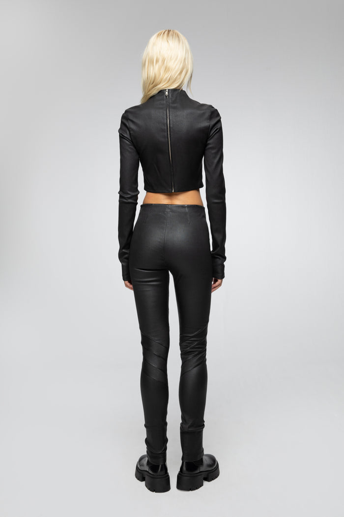 Vespucci By Vsp Driss - Pantalon En Cuir Noir