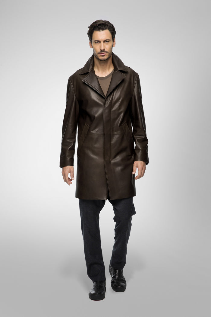 vespucci by vsp Effe - Manteau en cuir Marron